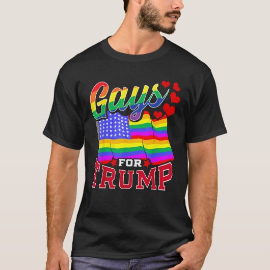 T-shirt Gays For Trump LGBTQ Supporter Patriotic USA Ameri (Devant)