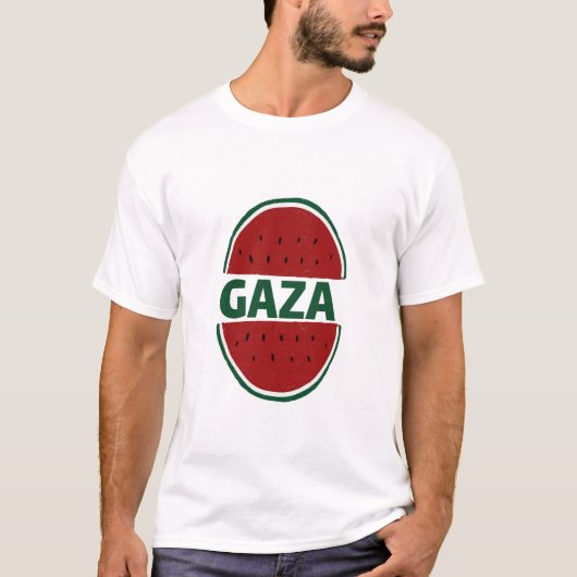 T-shirt Gaza, couleurs pastèques, solidarité palestine, (Devant)
