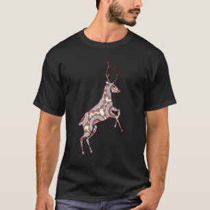 T-shirt Gazelle Mandala Géométrie Fractale Sacrée Bonne Vi