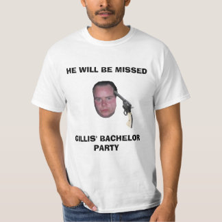 T-SHIRT GB, IL LUI MANQUERA, LE PARTI BACHELOR DE GILLIS