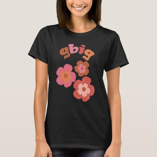 T-shirt Gbig Big Little Sorority Family Matching Flowers R (Devant)