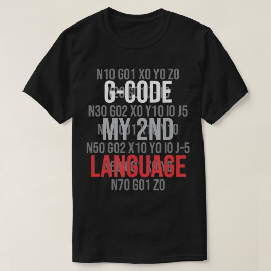 T-shirt GCode ma 2e langue (Design devant)