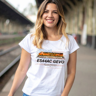 T-shirt GE ES44AC GEVO Locomotive et drapeau américain