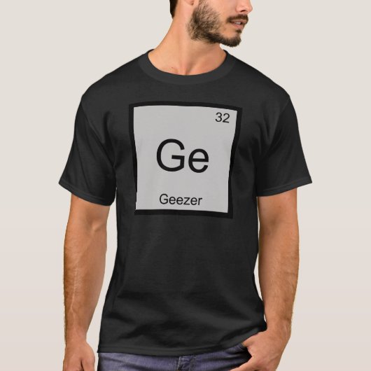 T-shirt Ge - Geezer Chimie Symbole Élément Tee Retraitée (Devant)