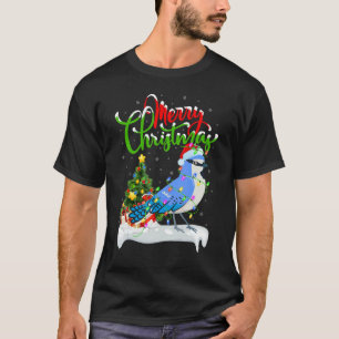 T-shirt Geai bleu oiseau décoration Noël Santa Geai bleu C