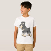 T-shirt Géant de dessin animé/Schnauzer standard/miniature (Devant entier)