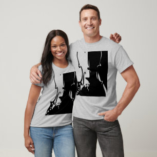 T-shirt géant de raglan du violon LS