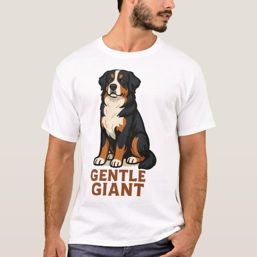 T-shirt Géant doux de berger bernois. (Devant)