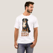 T-shirt Géant doux de berger bernois. (Devant entier)