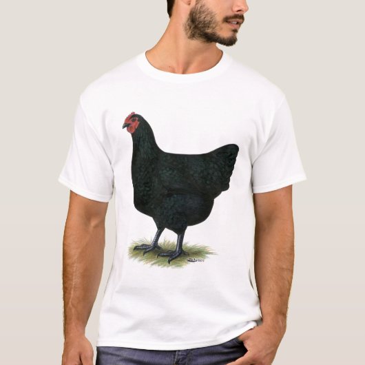 T-shirt Géant du Jersey :  Poule noire (Devant)
