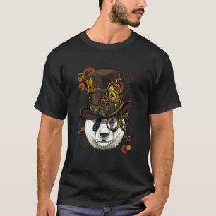 T-shirt Géant Panda ours Anima mécanique Steampunk gothiqu