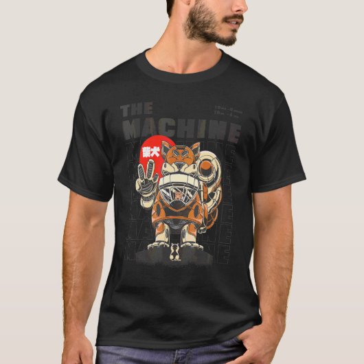 T-shirt Géant Robot Machine Chat Chaton Mignon (Devant)