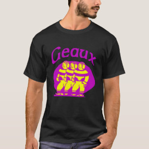 T-shirt Geaux violet et or