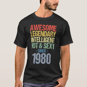 T-shirt Geboren 1980 Awesome Vintage 1980