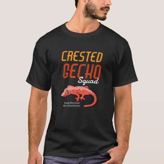 T-shirt Gecko Crested Squad Cute Lizard Exotic Reptile (Devant)
