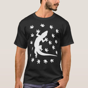 T-shirt Gecko d'impressions de pieds de reptiles