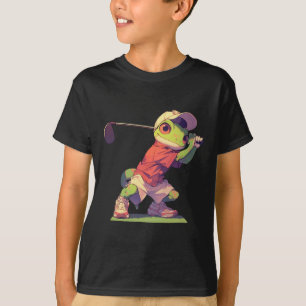 T-shirt Gecko Jouant au Golf Drôle de Golfeur Lézard