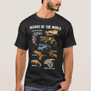 T-shirt Geckos Animaux du monde Crested Leopard Gecko