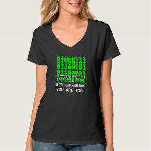 T-shirt Geek Computer Binary Code Software Developer