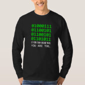 T-shirt Geek Computer Binary Code Software Developer (Devant)