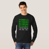 T-shirt Geek Computer Binary Code Software Developer (Devant entier)