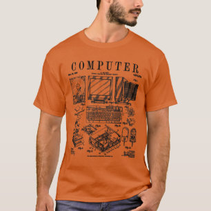 T-shirt Geek de gamer informatique Vintage PC informatique