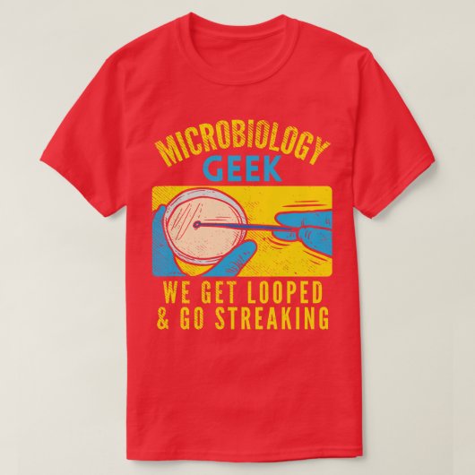 T-shirt Geek de microbiologie (Design devant)
