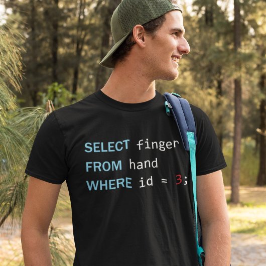 T-shirt Geek De Programmation Drôle Sélectionner Le Doigt