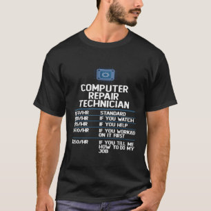 T-shirt Geek du technicien de réparation informatique Taux