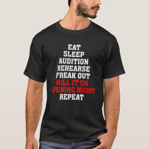 T-shirt Geek du théâtre Dire la vie musicale Mangez le thé