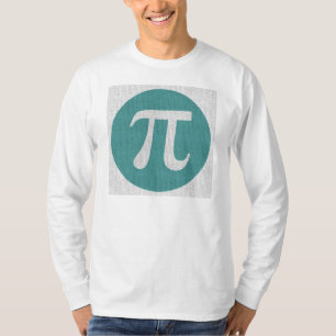 T-shirt Geek mathématique symbole Pi, cercle bleu et chif
