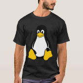 T-shirt Geek Nerd Linux Tux Penguin Open Source (Devant)