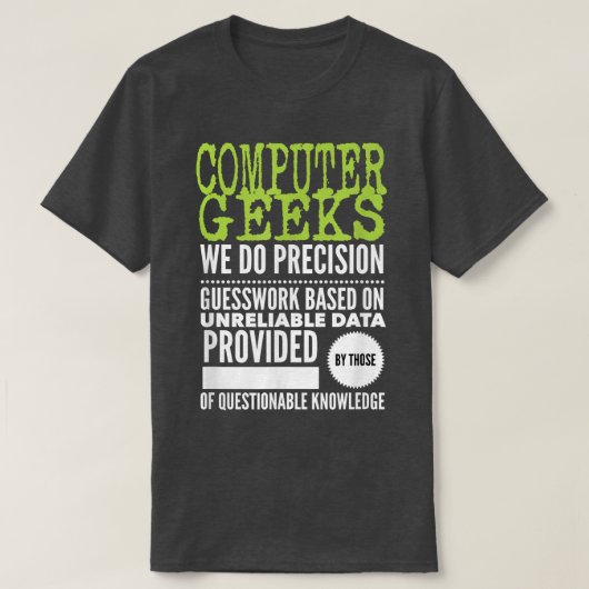 T-shirt Geeks informatiques T Programmateur scientifique N (Design devant)