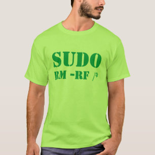 T-shirt Geeky de rm de Sudo