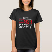 T-shirt Geeky It Ordinateur Nerd Supprimer Usb En Toute Sé (Devant)