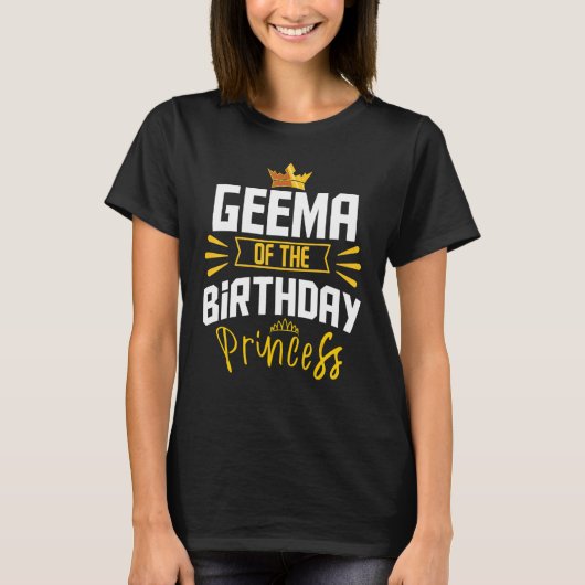 T-shirt Geema De L'Anniversaire Princess Party Anniversair (Devant)