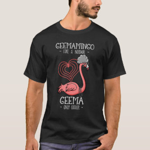 T-shirt Geemamingo Geema Flamant rose Grand-mère Grand-mèr