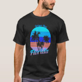 T-shirt Geiger Key Florida Retro Tropical Palm Trees Vacat (Devant)