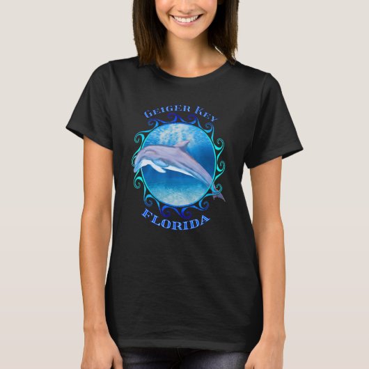 T-shirt Geiger Key Floride Vacances Souvenir Dolphin (Devant)