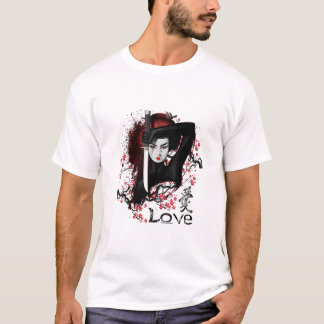 T-SHIRT GEISHA ASSASSIN NINJA, JAPONAIS, ÉPÉE