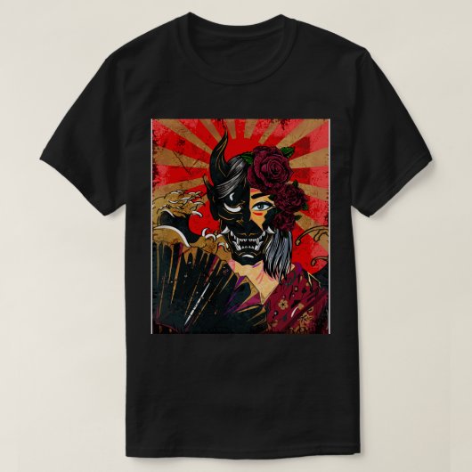 T-shirt Geisha Avec Masque (Design devant)
