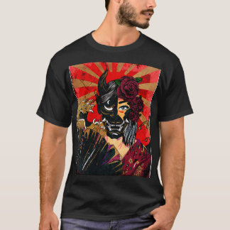 T-shirt Geisha Avec Masque