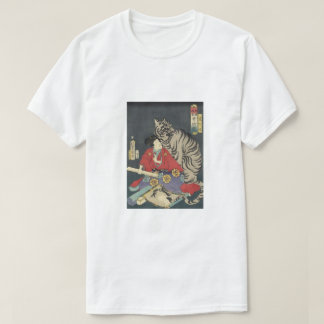 T-shirt Geisha avec son tigre blanc