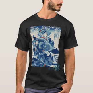 T-shirt Geisha en hiver japonais traditionnel