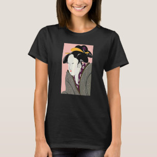 T-shirt Geisha Girl Japonaise Rétro esthétique asiatique V
