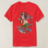 T-shirt Geisha Girl Katana épée et tatouage du dragon Japa (Design devant)