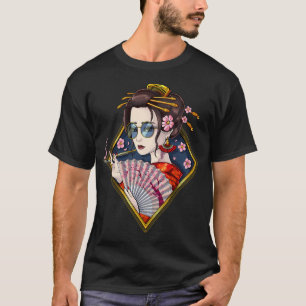 T-shirt Geisha japonaise de la Fleur de Cerisier
