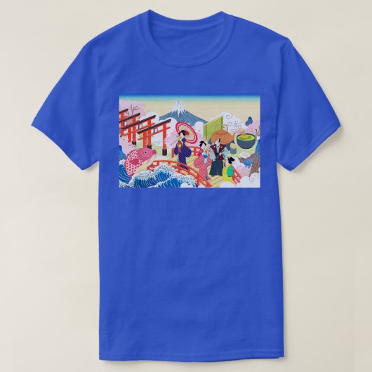 T-shirt Geisha sur le pont (Design devant)
