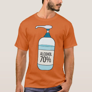 T-shirt Gel Sanitizer à la main avec 70 alcools