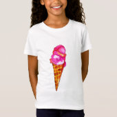 T-Shirt gelée de crème glacée art alimentaire mignon (Devant)